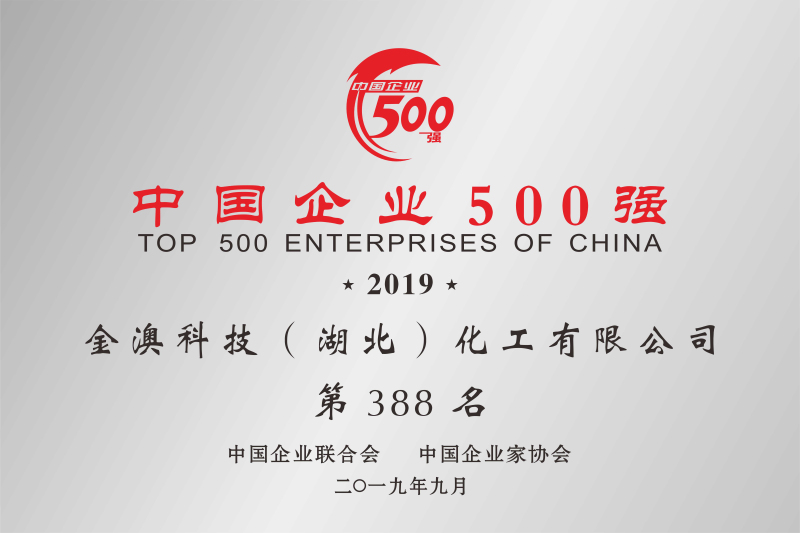 2019年中國企業500強第388名